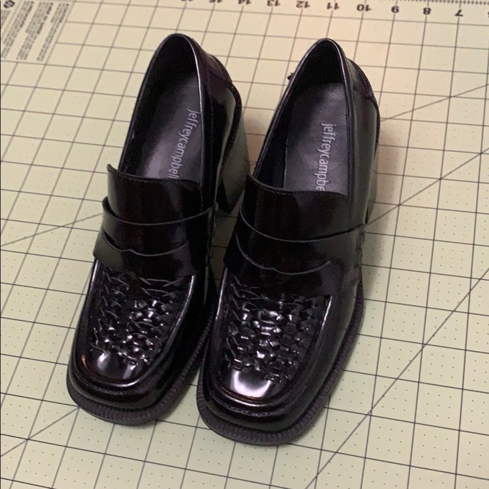 Jeffrey Campbell sims block heel loafer size 6
